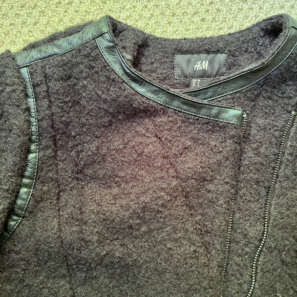 Size 6 black boiled wool jacket - Picture 4 of 7